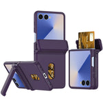 Slim Matte PC Wallet Case with Card Holder for Samsung Galaxy Z Flip 7