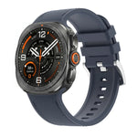 Leather-Like Silicone Watch Band with Ventilation Holes for Samsung Galaxy Watch Ultra 2