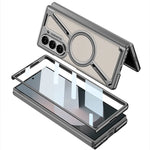 Premium Electroplated Leather Magnetic Case for Samsung Galaxy Z Fold 6