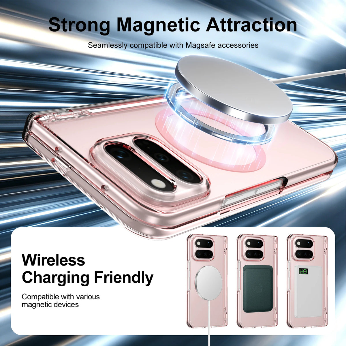 Transparent Magnetic Case for Google Pixel 11 Pro Fold