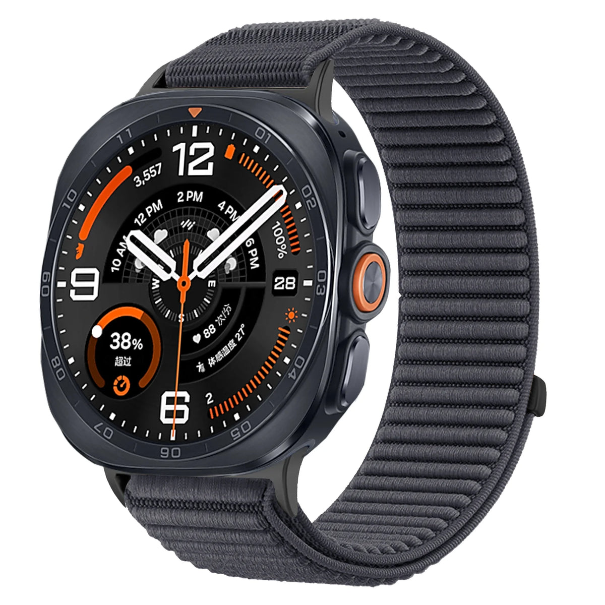 Breathable Ribbed Nylon Watch Strap for Samsung Galaxy Watch Ultra 2