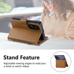 Leather Flip Wallet Case with Adjustable Kickstand for Samsung Galaxy Z Fold 8
