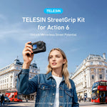 TELESIN Hand Grip Remote Control Kit for DJI Osmo Action 6