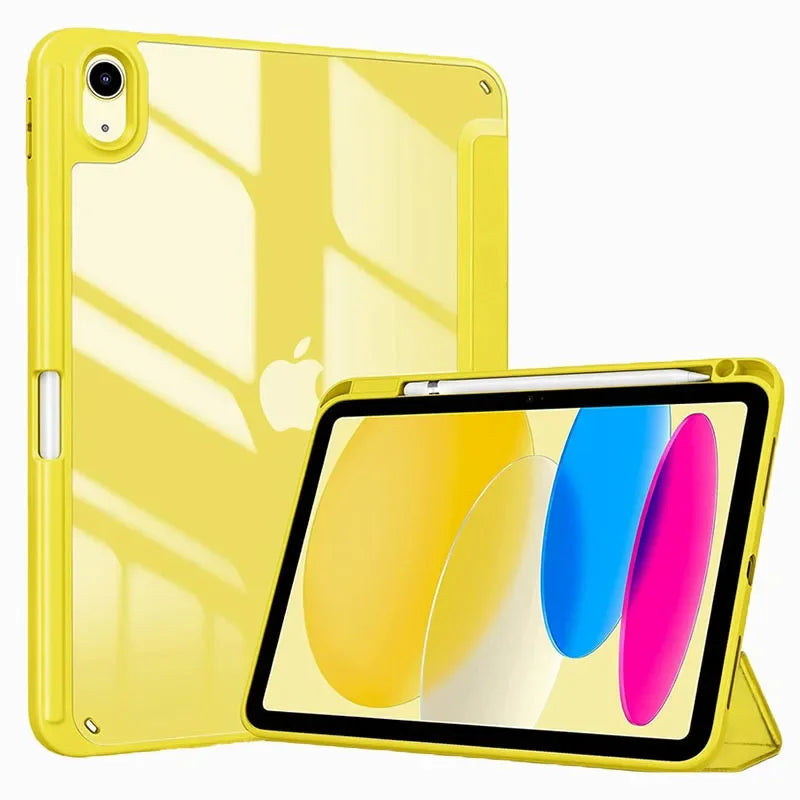 Transparent Smart Sleep Case with Tri-Fold Cover for iPad Air M3 (2025)