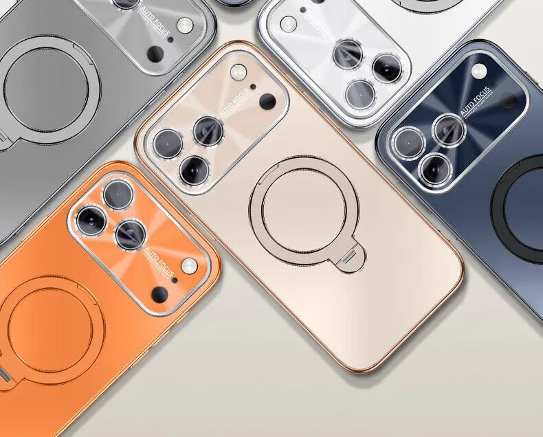 Luxury Business MagSafe Case with 360° Rotating Bracket for iPhone 17 Series