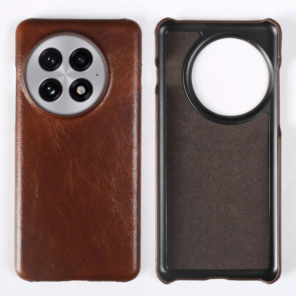 Premium Smooth Leather Phone Case for OnePlus 13