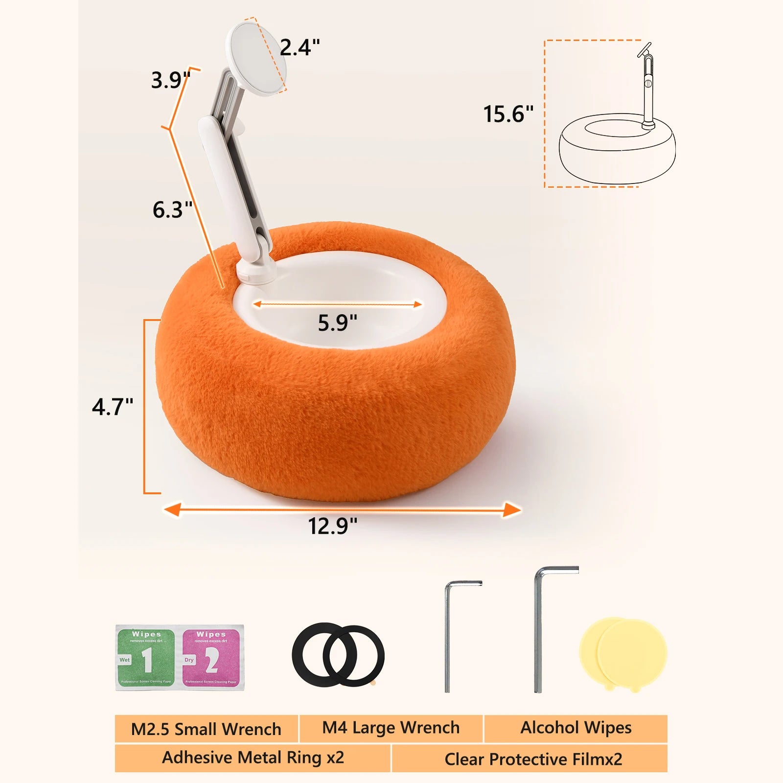 Adjustable Ball-and-Socket Pillow Tablet Stand