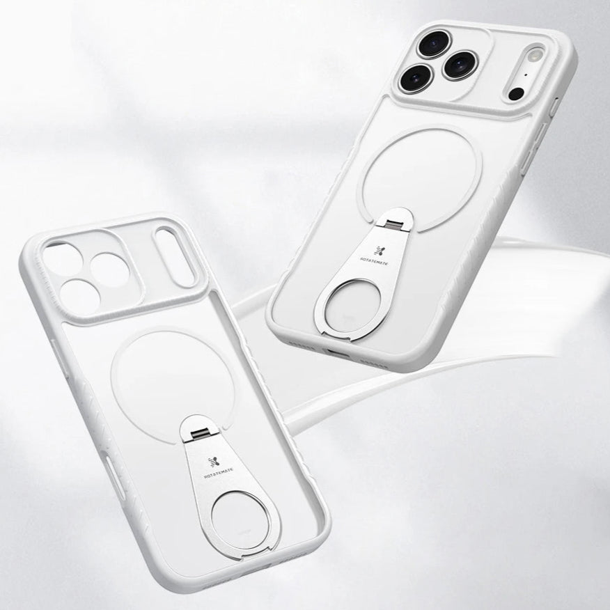MagSafe Compatible Matte Case with Built-in Invisible Ring Stand for iPhone 17 Series