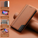 Luxury Leather Flip Wallet Case for Samsung Galaxy S26 Series
