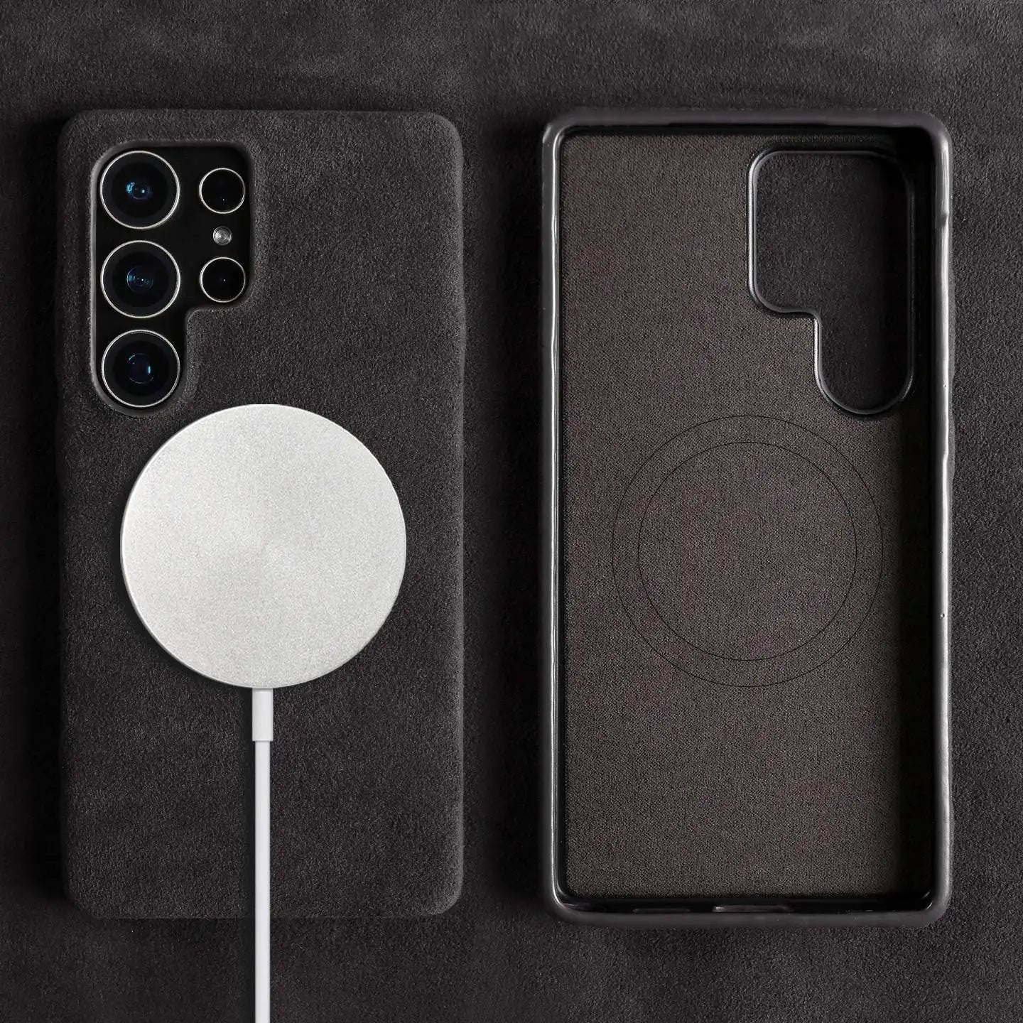 Luxury Suede Alcantara Magnetic Case for Samsung Galaxy S24 Series