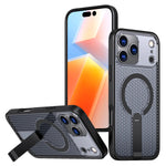 Honeycomb Mesh Cooling MagSafe Shockproof Armor Case with Alloy Bracket for iPhone 17 Series