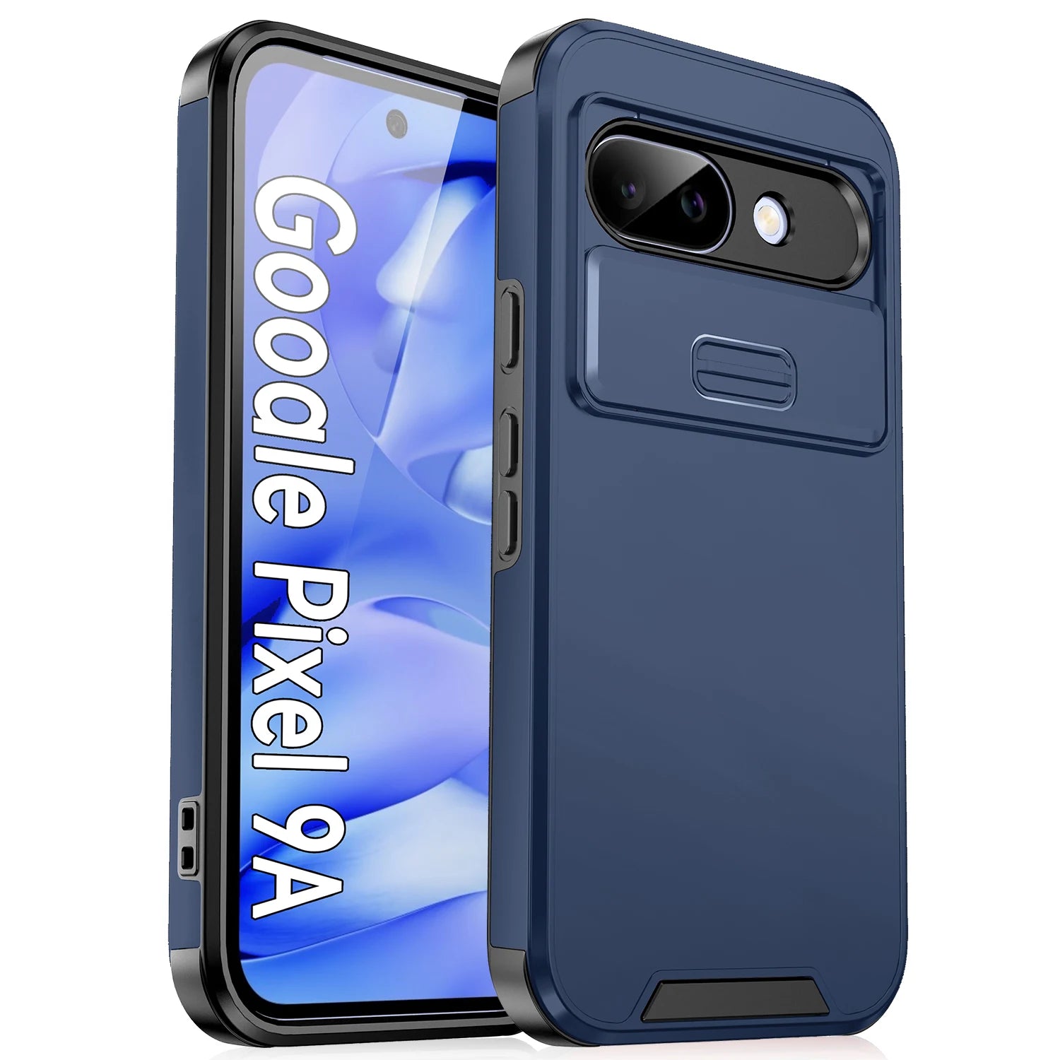 Heavy-Duty Rugged Armor Case with Sliding Camera Protection for Google Pixel 9A