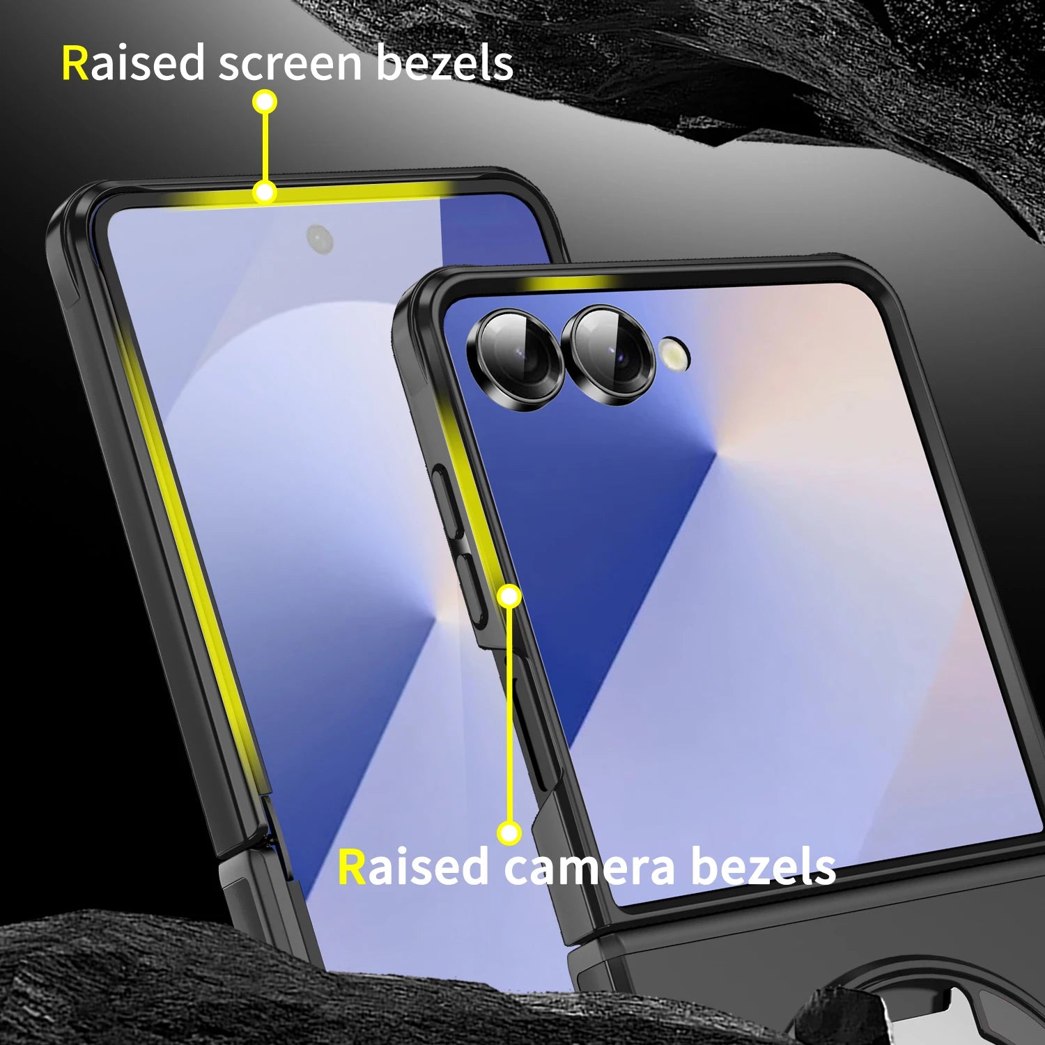Luxury Hard Magnetic Case with Foldable Kickstand for Samsung Galaxy Z Flip 7