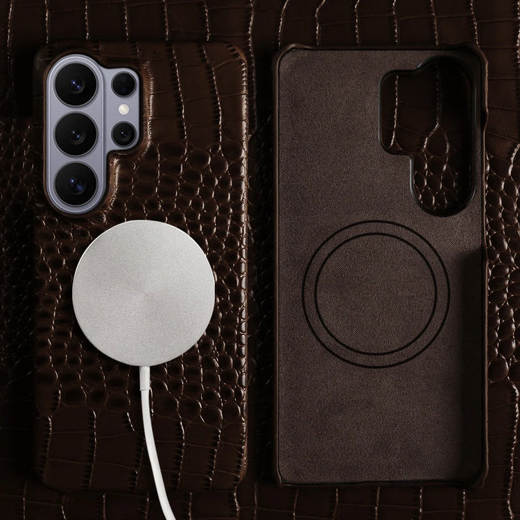 Crocodile Embossed Magnetic Case for Samsung Galaxy S23 Series