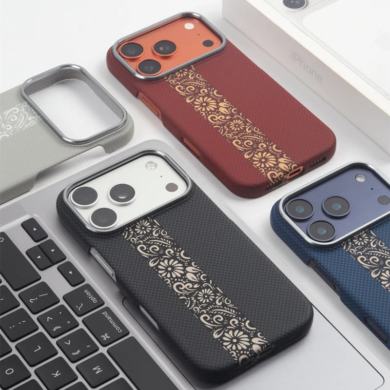 Carbon Fiber Textured Hard Shell MagSafe Case  for iPhone 18 Series