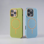 Ultra-Thin Honeycomb Mesh Cooling MagSafe Case for iPhone 15 Series