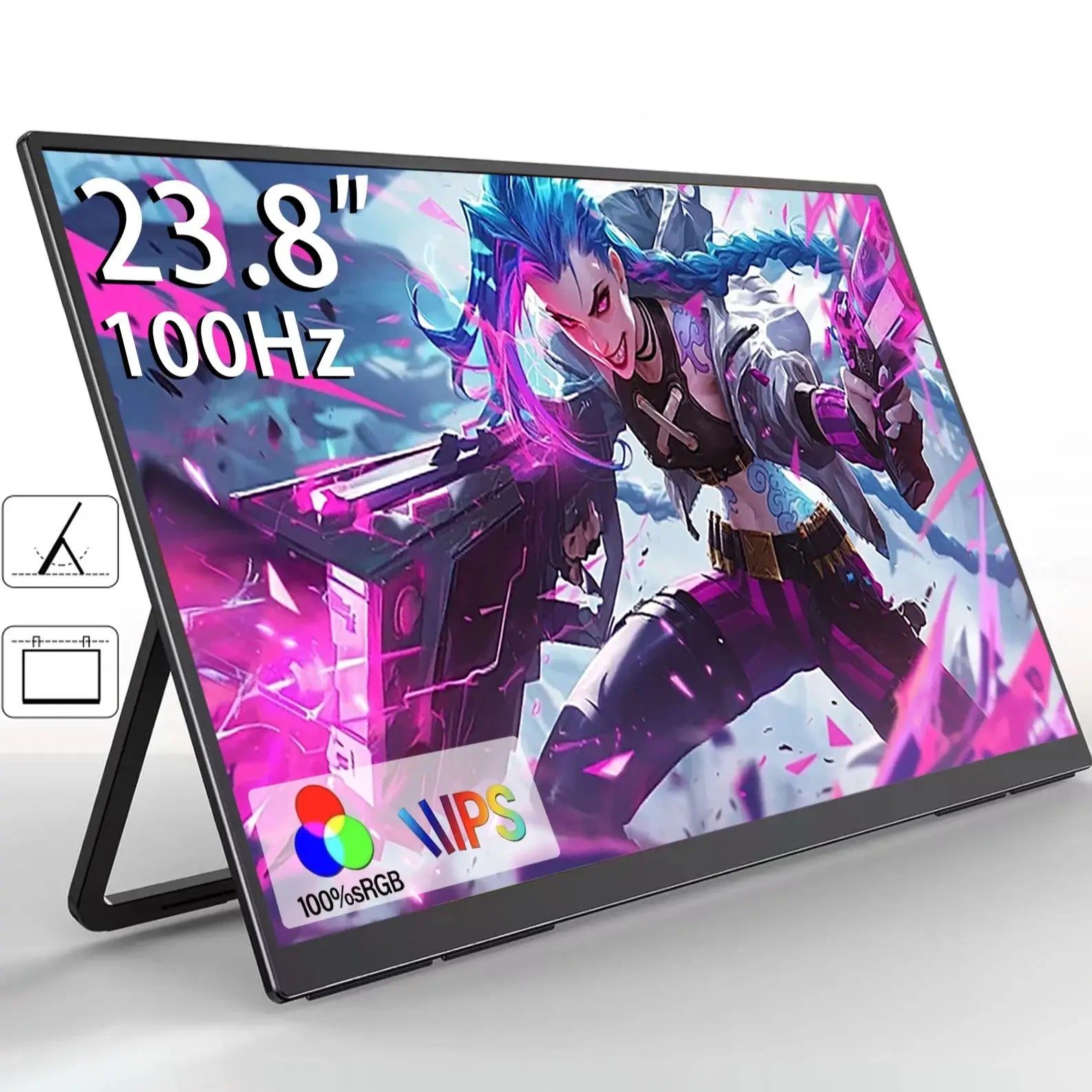 AHXJKA 23.8-Inch 100Hz Portable IPS Monitor
