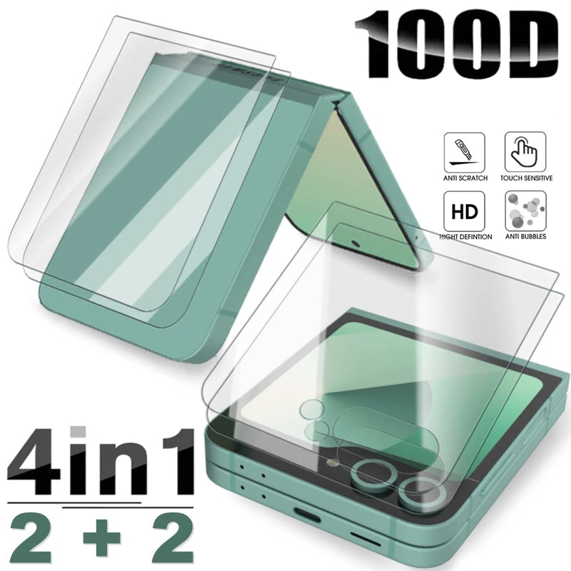 Samsung Galaxy Z Flip 7 Front & Back Tempered Glass Screen Protector