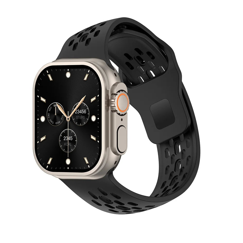 Perforated Silicone Tapered Band with Slot Connector for Apple Watch