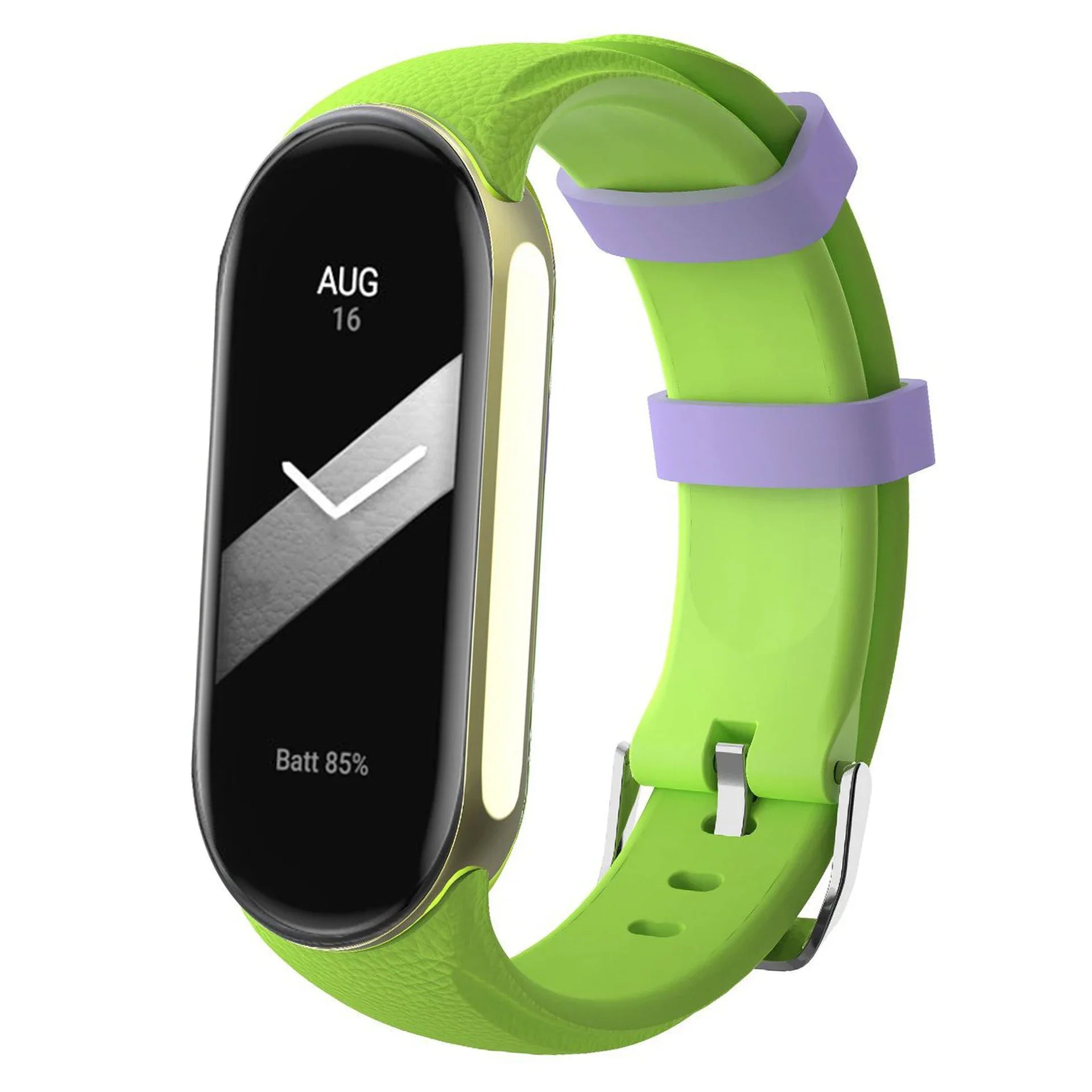 Faux Leather Texture Silicone Strap for Xiaomi Smart Band 10
