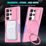 Samsung Galaxy S25 Series Magnetic Hybrid Armor Case with Ring Holder