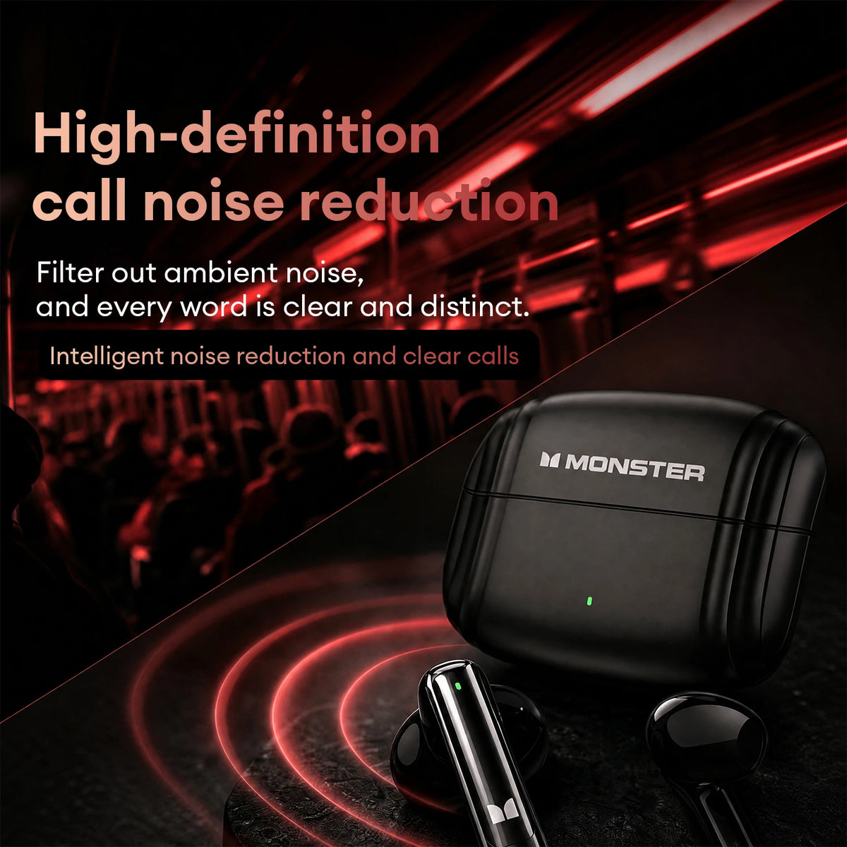 Monster HT10 ENC Noise Cancelling Wireless Earbuds