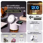 VIKEFON 3-in-1 Magnetic Qi2 Wireless Charging Station with Night Light