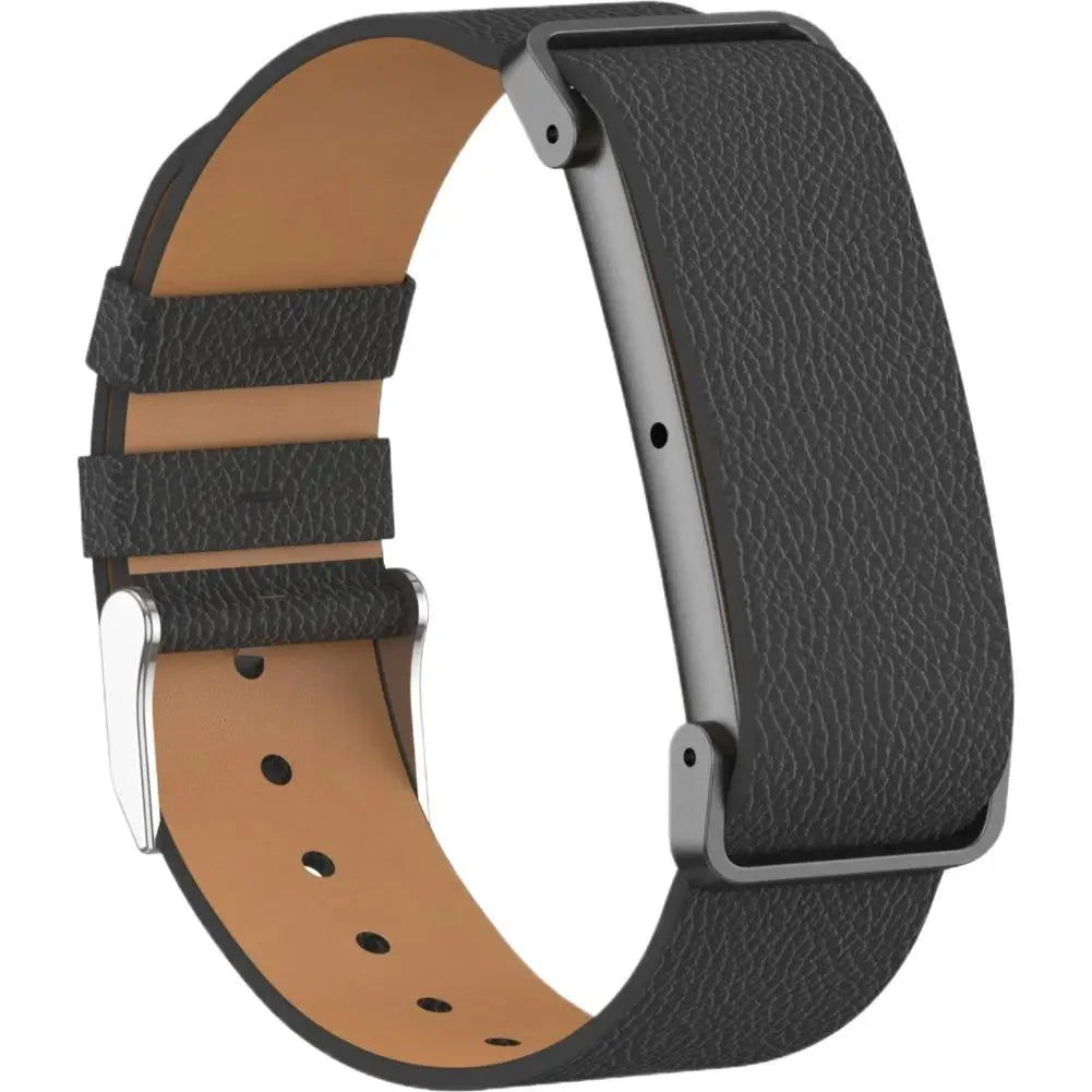 Litchi Leather Band with Sliding Metal Frame for Google Fitbit Air