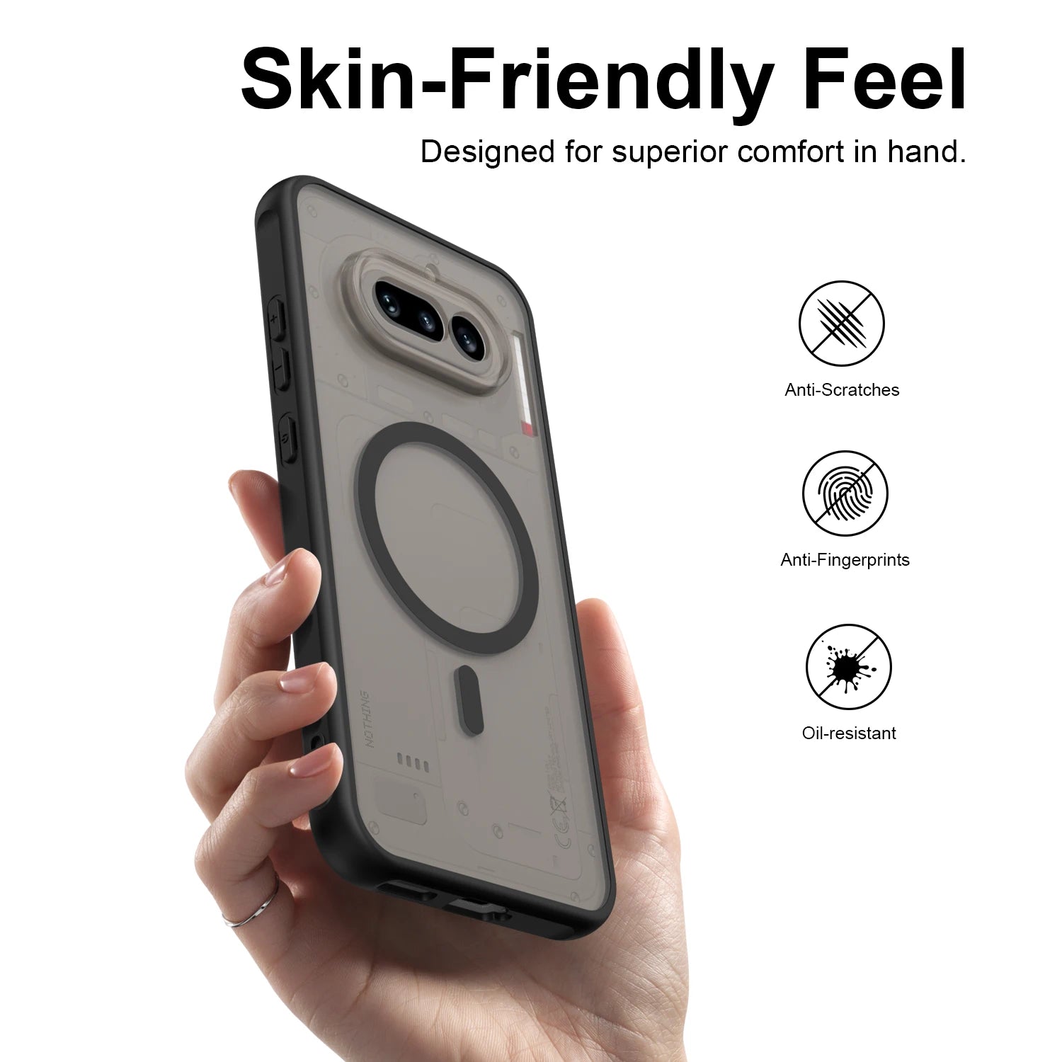 Shockproof Translucent Magnetic Case For Nothing Phone 4a