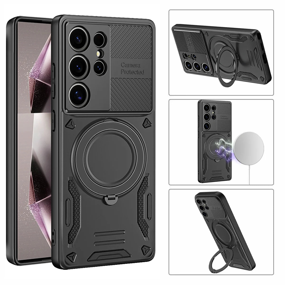 Heavy-Duty Ring Holder Case for Samsung Galaxy S26 Series