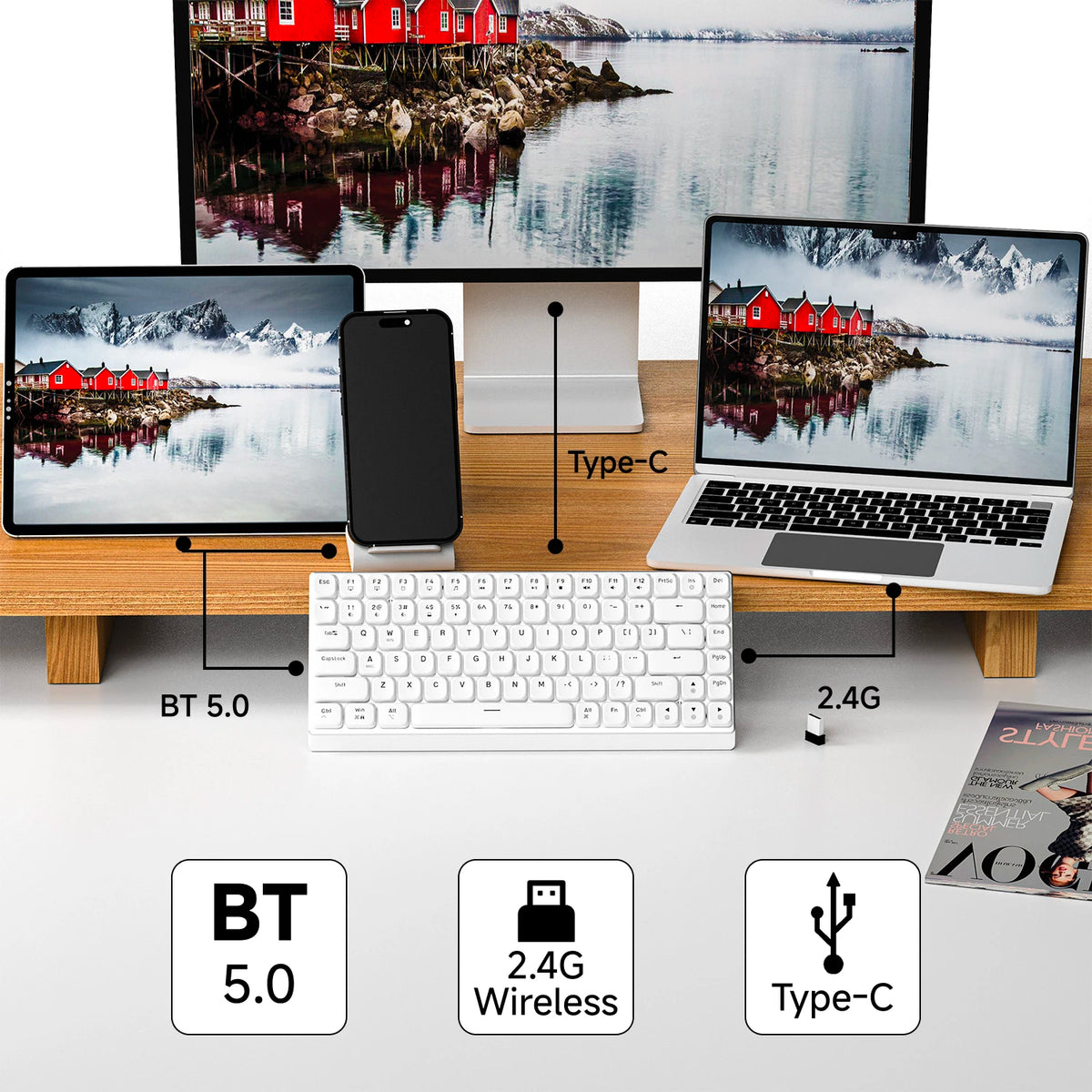 EWEADN MK84 Low-Profile Mechanical Gaming Keyboard