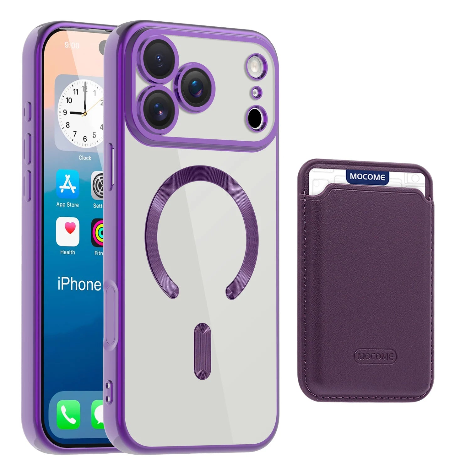 iPhone 17 Series Soft Electroplating MagSafe Case with Magnetic Wallet