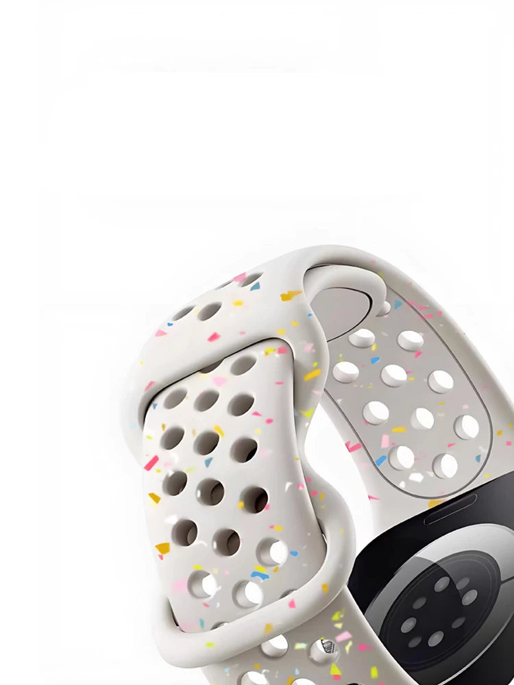 Breathable Sport Silicone Strap for Apple Watch