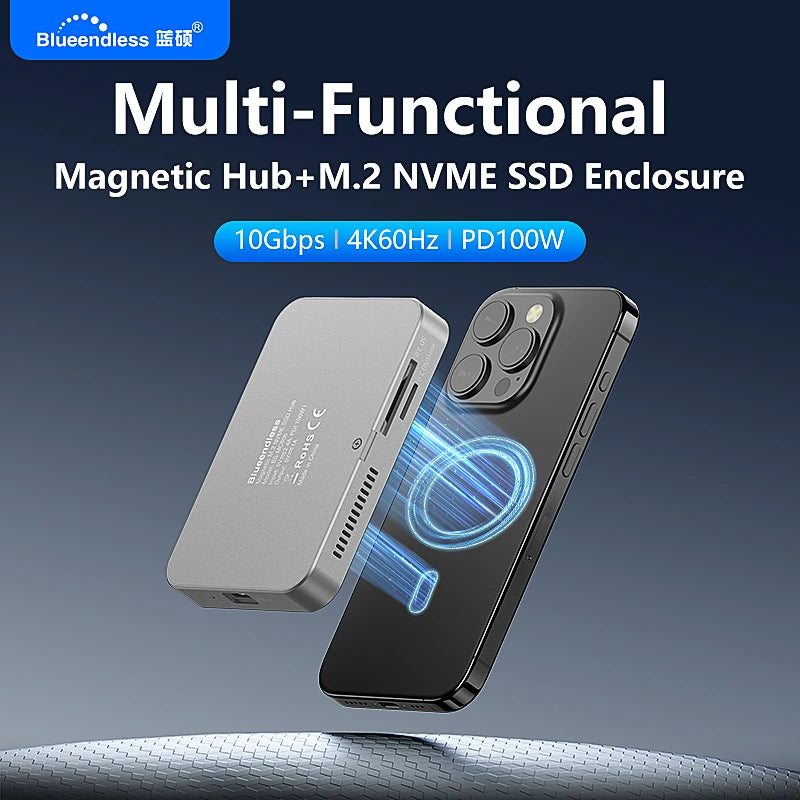 Blueendless Magnetic M.2 NVME SSD Docking Hub
