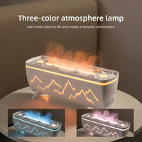 Dual Nozzles Aroma Diffuser with Flame Light