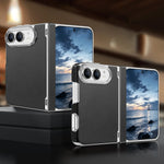 Leather-Feel MagSafe Foldable Case with Central Axis Hinge Protection for iPhone Duo