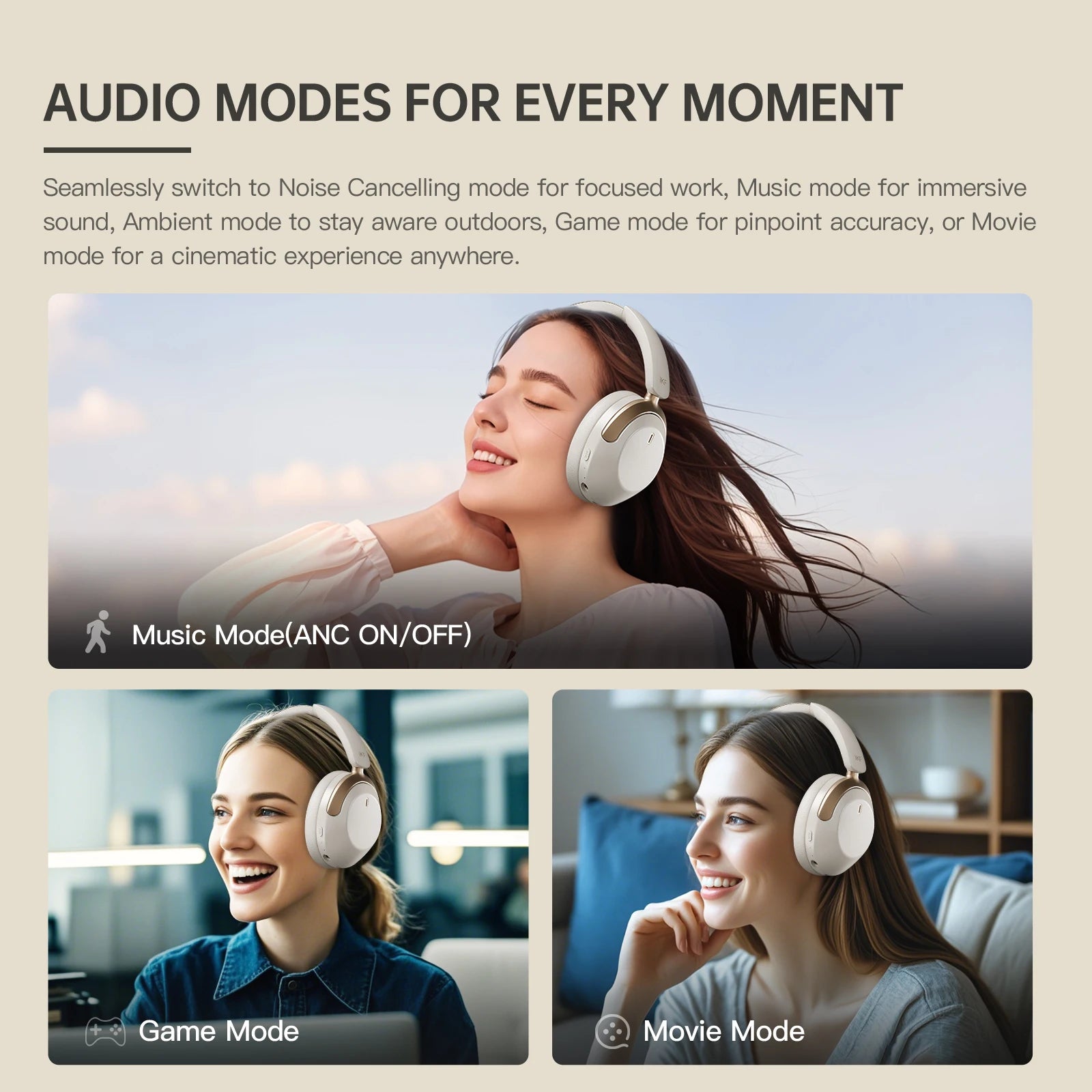 iKF T3 Pro ANC Bluetooth Headphones