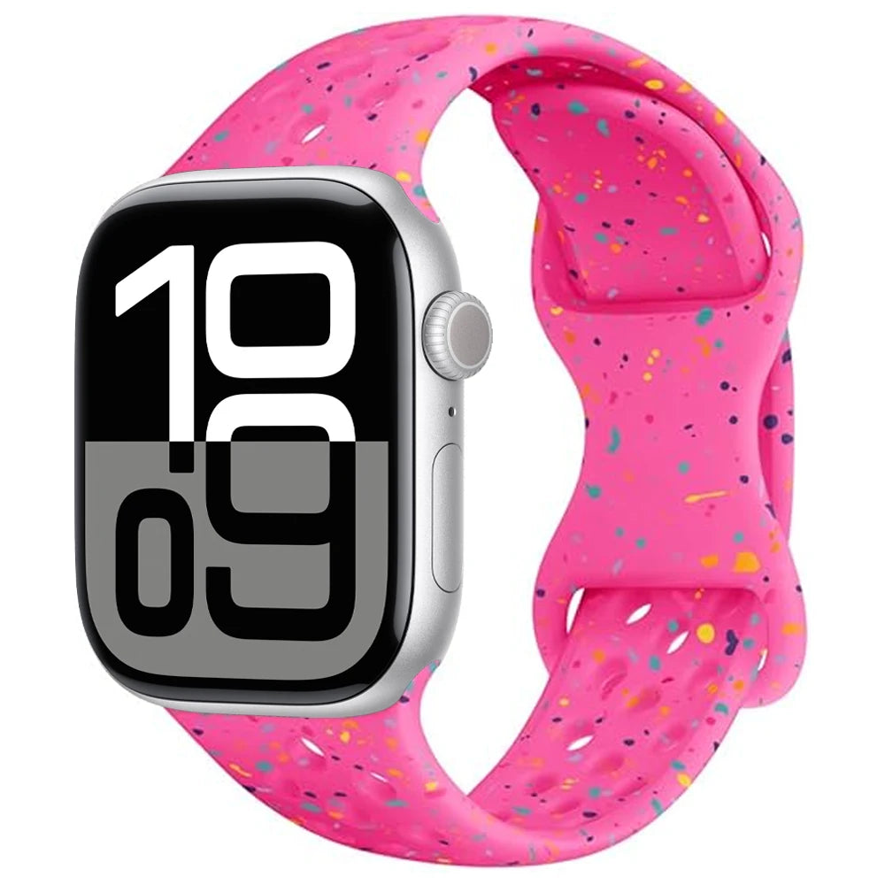 Breathable Sport Silicone Strap for Apple Watch