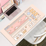 Large Format Vaporwave Kawaii Desk Mouse Pad