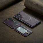 Premium Leather Magnetic Removable Wallet Case for Samsung Galaxy S24 Series