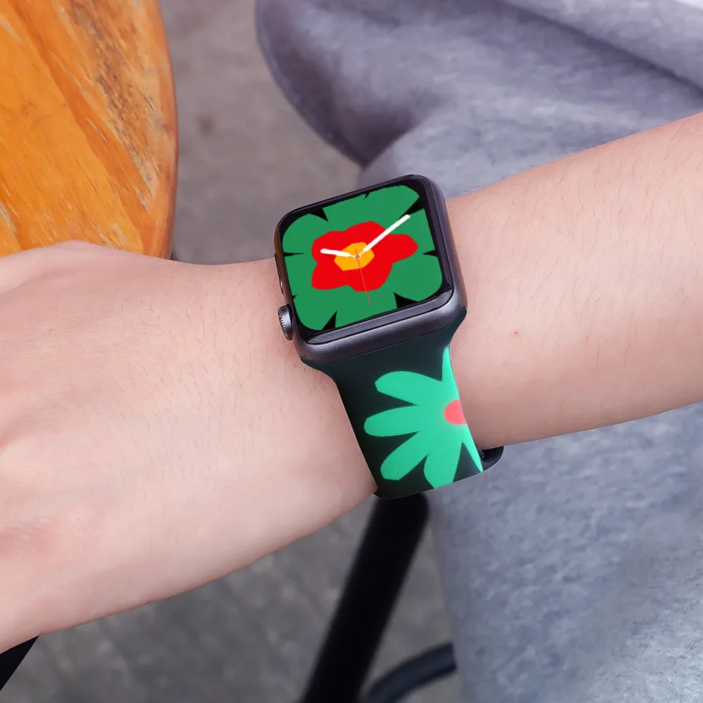 Printed Silicone Strap for Apple Watch