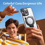 360° Rotatable Ring Holder MagSafe Phone Case for iPhone 15 Series