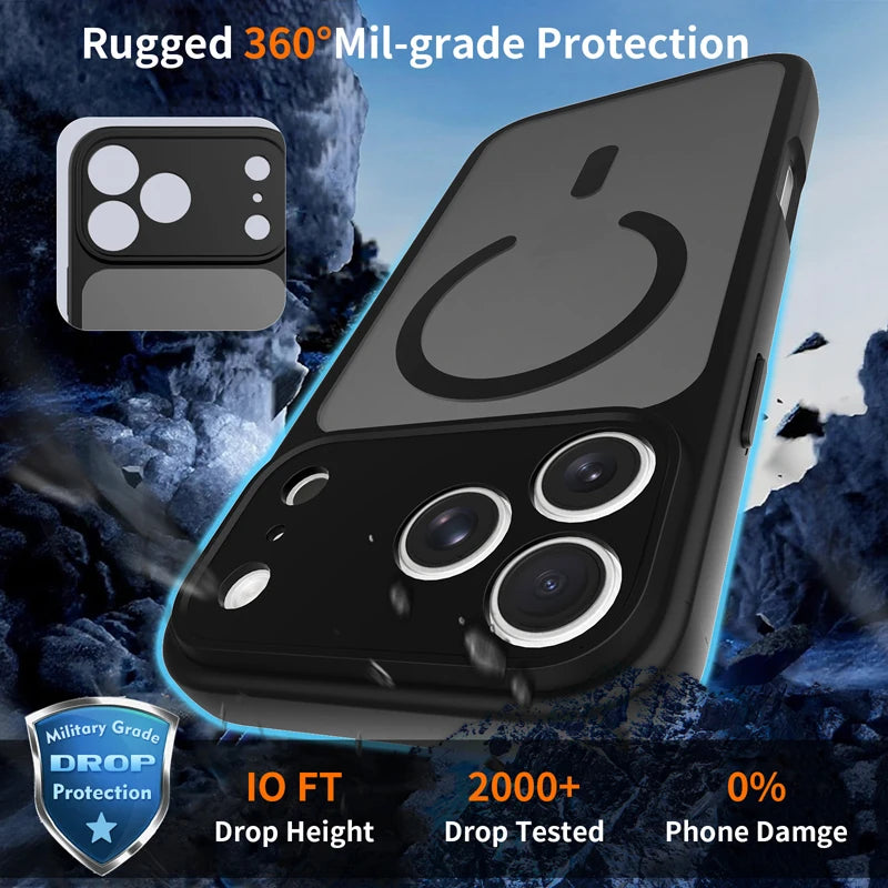 Matte Anti-Fingerprint MagSafe Case with Drop Protection for iPhone 18 Series