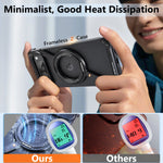 Shockproof Z-Shape Frameless  Aluminium Phone Case with Magnetic Ring for Google Pixel 9 Series