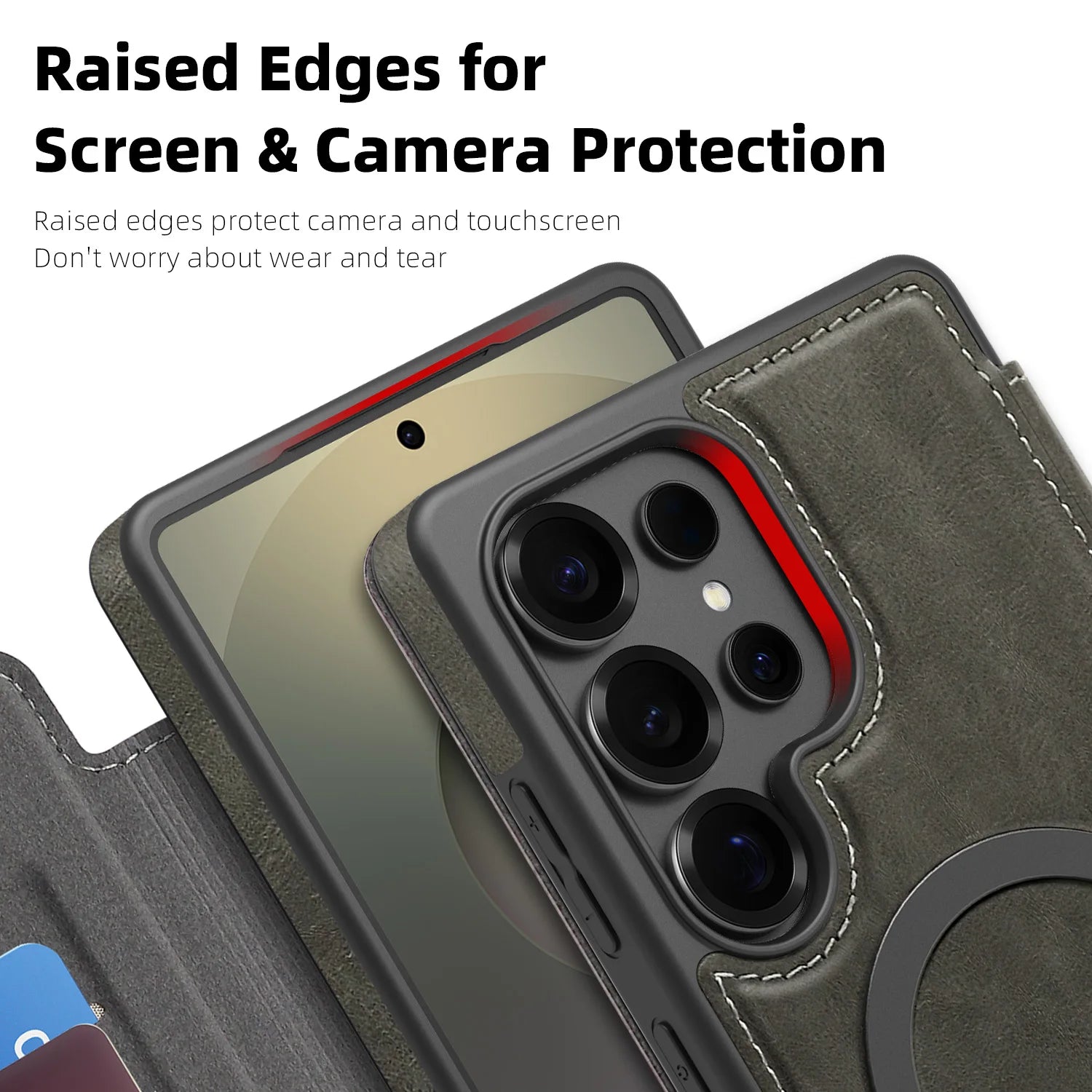 Samsung Galaxy S24 Series PU Leather Magnetic Wallet Flip Case