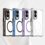 Transparent Anti-Fingerprint Case with Magnetic Ring for Samsung Galaxy Z Fold 8