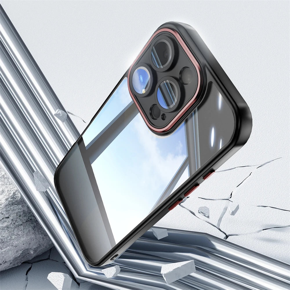 Acrylic Clear Shockproof Case with Camera Protector for iPhone 16 Series
