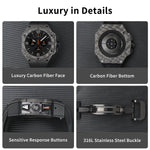 Luxury Carbon Fiber Case & Rubber Strap for Samsung Galaxy Watch Ultra and Samsung Galaxy Watch Ultra (2025)
