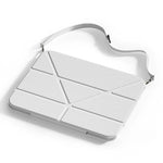 Folding Stand Case with Clear Back and Shoulder Strap for iPad Air M4