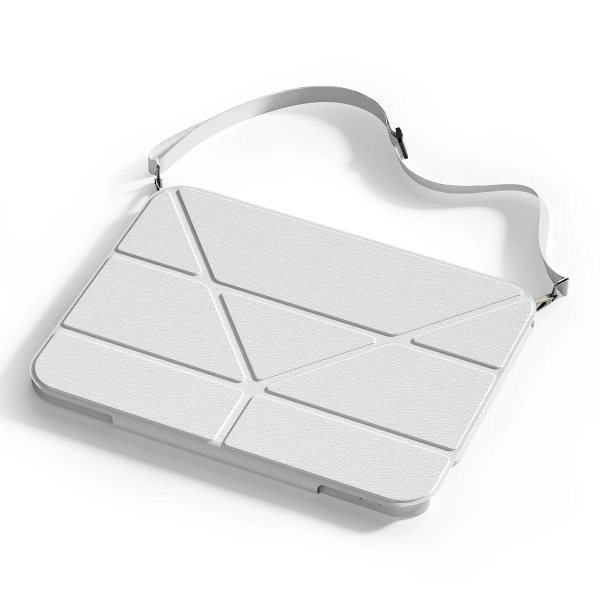 Folding Stand Case with Clear Back and Shoulder Strap for iPad (11th Generation)